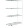 Nexel® 4 Shelf Poly-Z-Brite® Wire Shelving Unit Add On 48""W x 14""D x 74""H