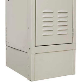 Hallowell KCFB12PT Steel Locker Accessory - Closed Front Base 12""W x 6""H - Tan