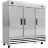 Nexel® Reach In Freezer 3 Solid Doors 72 Cu. Ft. Stainless Steel