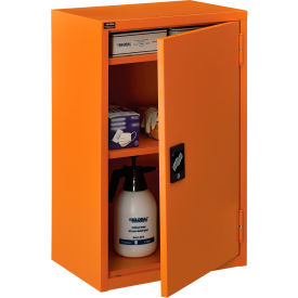 Global Industrial™ Emergency Preparedness Cabinet Wall Mount 18""Wx12""Dx26""H Orange
