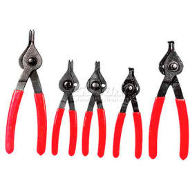 K-Tool KTI-55001 5 Piece Reversible Internal/External Snap Ring Plier Set