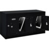 Global Industrial™ 1-Tier 4 Door Locker w/ Key Lock 28-1/2""Wx11-1/4""Dx15-5/8""H Blk Assembled
