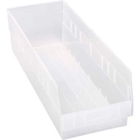 Plastic Nesting Storage Shelf Bin QSB214 8-3/8""W x 23-5/8""L x 6""H Clear