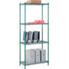 Nexel® 4 Shelf Poly-Green® Wire Shelving Unit Starter 36""W x 12""D x 54""H