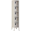 Global Industrial 5-Tier 5 Door Clear View Locker Digital Lock 12""Wx12""Dx66""H Tan Assembled
