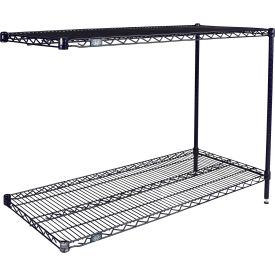 Nexel® 2 Shelf Nexelon® Blue Wire Shelving Unit Add On 54""W x 24""D x 34""H