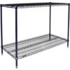 Nexel® 2 Shelf Nexelon® Blue Wire Shelving Unit Starter 72""W x 24""D x 34""H