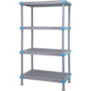 Quantum Millenia™ Shelving Unit 54""W X 24""D X 74""H 4 Open Grid Shelves Dunnage Stand