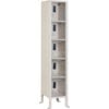 Global Industrial 5-Tier 5 Door Clear View Locker Digital Lock 12""Wx12""Dx66""H Tan Unassembled