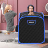 800W 2 Person Portable Steam Sauna Tent SPA with Hat Side Holes 3L Steamer-Black