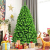 Snow Flocked Artificial Christmas Tree with Metal Stand-6.5'