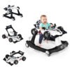 4-in-1 Foldable Activity Push Walker with Adjustable Height-White
