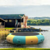 10 Feet Inflatable Splash Padded Water Bouncer Trampoline-Yellow