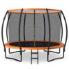 12FT ASTM Approved Recreational Trampoline with Ladder-Orange