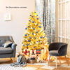 6/7.5 Feet Artificial Tinsel Christmas Tree Hinged with Foldable Stand-6 ft