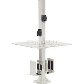 Global Industrial™ 81""H Floor Mount Orbit Computer Kiosk with VESA Mount & Power Outlet Beige