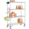 Nexelate® Curbside Wire Truck w/4 Shelves & Polyurethane Casters 42""L x 24""W x 69""H