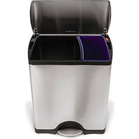 simplehuman® Recycling Can 12 Gallon Brushed Stainless