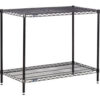 Nexel® 2 Shelf Black Epoxy Wire Shelving Unit Starter 24""W x 18""D x 34""H