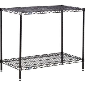 Nexel® 2 Shelf Black Epoxy Wire Shelving Unit Starter 24""W x 18""D x 34""H