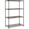 Nexel® 4 Shelf Black Epoxy Wire Shelving Unit Starter 72""W x 21""D x 63""H