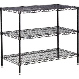 Nexel® 3 Shelf Black Epoxy Wire Shelving Unit Starter 54""W x 24""D x 34""H