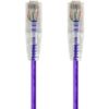 Monoprice SlimRun Cat6 28AWG UTP Ethernet Network Cable, 0.5ft Purple
