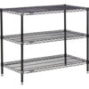 Nexel® 3 Shelf Black Epoxy Wire Shelving Unit Starter 24""W x 18""D x 34""H