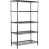 Nexel® 5 Shelf Black Epoxy Wire Shelving Unit Starter 36""W x 24""D x 63""H