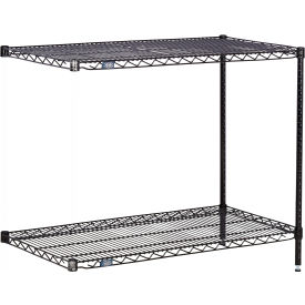 Nexel® 2 Shelf Black Epoxy Wire Shelving Unit Add On 54""W x 14""D x 34""H