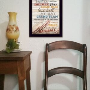 Hey Batter Batter 3 Black Framed Print Wall Art