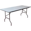 Interion Folding Wood Table 72""W x 30""L Gray