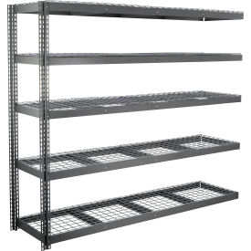 Global Industrial 5 Shelf Extra Heavy Duty Boltless Shelving Add On 96""W x 48""D x 84""H Wire Deck