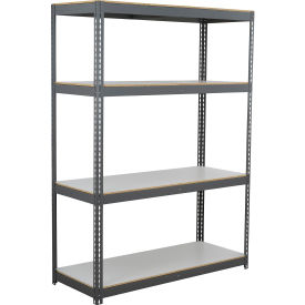 Global Industrial 4 Shelf Extra Heavy Duty Boltless Shelving Starter 72""Wx36""Dx96""H Laminate Deck