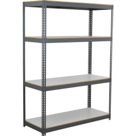 Global Industrial 4 Shelf Extra Heavy Duty Boltless Shelving Starter 72""Wx36""Dx84""H Laminate Deck