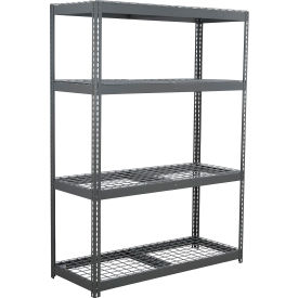Global Industrial 4 Shelf Extra Heavy Duty Boltless Shelving Starter 72""W x 24""D x 84""H Wire Deck