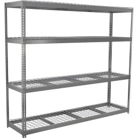 Global Industrial 4 Shelf Extra Heavy Duty Boltless Shelving Starter 96""W x 36""D x 96""H Wire Deck
