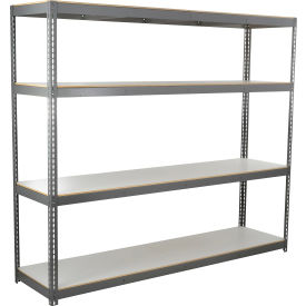 Global Industrial 4 Shelf Extra Heavy Duty Boltless Shelving Starter 96""Wx48""Dx96""H Laminate Deck