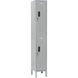 Global Industrial™ 2-Tier 2 Door Digital Locker 12""Wx18""Dx78""H Gray Unassembled