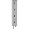 Global Industrial™ 4-Tier 4 Door Digital Locker 12""Wx12""Dx78""H Gray Unassembled