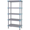 Quantum Millenia™ Shelving Unit 54""W X 24""D X 62""H 4 Open 1 Solid Shelf Dunnage Stand
