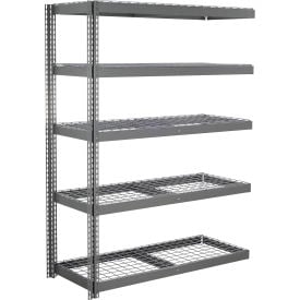 Global Industrial 5 Shelf Extra Heavy Duty Boltless Shelving Add On 60""W x 24""D x 60""H Wire Deck