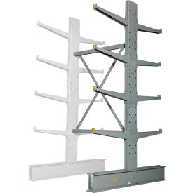 Global Industrial Double Sided Cantilever Rack Add-On 2"" Lip 48""Wx65""Dx96""H - Best Value Series