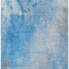 9' X 12' Blue and Gray Abstract Washable Non Skid Indoor Outdoor Area Rug