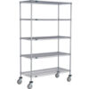 Nexel® 5 Shelf Truck Nexelate® 48""W x 30""D x 60""H Polyurethane Swivel Casters