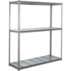 Global Industrial 3 Shelf Extra Heavy Duty Boltless Shelving Z Beam Starter 96Wx48Dx60H Steel Deck