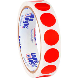 Tape Logic® 3/4"" Dia. Round Inventory Paper Labels Red Roll of 500