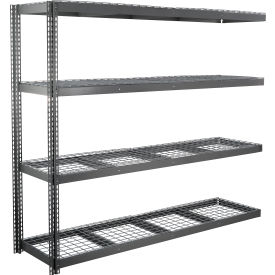 Global Industrial 4 Shelf Extra Heavy Duty Boltless Shelving Add On 96""W x 48""D x 72""H Wire Deck