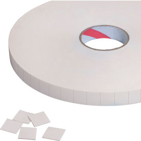 Tape Logic® Double Sided Foam Squares 1"" x 1"" 31.25 Mil White 648/Roll