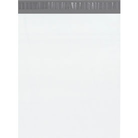 Global Industrial™ Poly Mailers with Tear Strip 14""W x 17""L 2.5 Mil White 500/Pack